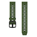 Miniatyrbild 1 av 5: Dubbelfärgat 20 mm silikonarmband för Coros Pace 2/Garmin vivoactive 5/GarminActive 5/Venu Sq 2 Army Green Black