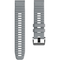 Miniatyrbillede 4 af 4: Kompatibel med Fenix 6X/7X Band 26mm Easy-fit blød silikone urrem udskiftning til Fenix 5X/Fenix 5X Plus/Fenix 3 Smartwatches (sort) Grey
