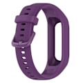 Miniatyrbillede 4 af 5: Til Garmin Vivosmart 5 Anti-scratch silikone urrem med etui beskytter håndledsrem Purple, Purple J Garmin Vivosmart 5