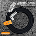 Miniatyrbild 1 av 5: 120cm USB C-kabel Roterande armbåge zinklegering till typ C snabbladdarkabel för Samsung för Huawei snabbladdare 120w 6a USB sladd Black Android