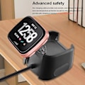 Miniatyrbillede 2 af 5: Smart Watch Oplader Tpe Og Silikone Erstatning Usb Ladekabel Dock Stand Til Fitbit Versa 2