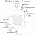 Miniatyrbild 5 av 5: Laddare för MacBook Pro A1212 A1286 A1278 A1181A1297 Adapter 85W Magnetisk L-spets