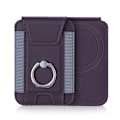Pikkukuva 1 / 5: Unisex-lompakko, RFID-suojattu Magsafe-puhelinlompakko renkaalla ja yksityisyysläpällä, tumman violetti
