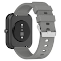 Miniatyrbilde 1 av 5: Silikonarmbånd for Garmin Venu/Venu 2 Plus/Venu Sq/Venu Sq 2, 20 mm klokkestropp med sølvfarget spenne i rustfritt stål Grey