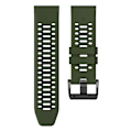 Miniatyrbillede 3 af 5: Til Garmin Fenix 7/ 7 Pro Silikonurrem 22mm Dual Color Band med 3 rækker huller Army Green Black