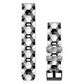 Miniatyrbillede 4 af 5: For Garmin Fenix 7/Descent G1/Epix Gen2 Silikone Urrem Fodboldmønster 22mm TPE Urrem Grey