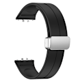 Miniatyrbillede 1 af 5: Blød silikone-rem til Samsung Galaxy Fit3 med magnetisk foldelås Black