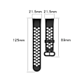 Miniatyrbillede 5 af 5: Dual-Color Hollow Silicone Watchband Strap Replacement for Xiaomi Redmi Watch 2 F Other Xiaomi Models