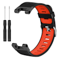 Miniatyrbild 1 av 3: Silikonarmband Dubbelfärgad Ersättningsrem För Huami Amazfit T-rex / T-rex Pro Black Red