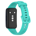 Miniatyrbild 1 av 5: Ersättningsarmband 24mm PU-läder klockarmband för Huawei Band 8 Teal Green
