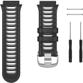 Miniatyrbillede 4 af 4: Kompatibel med Garmin Forerunner 920XT-remme - Blød sportsrem til Forerunner 920XT smartwatch, sort/blå Black/Grey