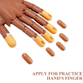 Miniatyrbild 4 av 5: 200 st Nageldisplay Manikyr Tillbehör För Flexibel Nagelträningsövning Handersättning