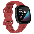 Miniatyrbild 1 av 4: Silikonarmband för Fitbit Versa 4 / 3 / Sense 1 / 2 Red