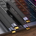 Miniatyrbilde 3 av 5: Usb Type-c-kabel med Usb-c til Usb-c-endetilkoblinger 3-kabel Typec mother to Type