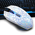Miniatyrbillede 2 af 5: Sjq Gaming Mus Usb Wired 2400 Dpi Ergonomisk Gamer Mus Led Baggrundsbelyst White