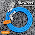 Miniatyrbild 1 av 5: 120cm USB C-kabel Roterande armbåge zinklegering till typ C snabbladdarkabel för Samsung för Huawei snabbladdare 120w 6a USB sladd Blue For iPhone