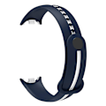 Miniatyrbilde 2 av 5: Myk silikon klokkestropp for Xiaomi Smart Band 8 tofarget justerbar håndleddsstropp med spenne Blue  White