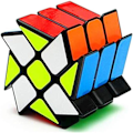 Pikkukuva 5 / 5: Tuulimylly Magic Cube 3X3 Musta Pyörä Fenghuolun Kierrepeli 3X3X3 Nopeuskuutiopeli