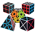Miniatyrbilde 1 av 5: Kullfiberklistremerke Rubik's Cube-serie, egnet for X Rubik's Cube 5-delt sett