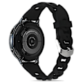 Miniatyrbillede 1 af 3: Til Garmin Venu 2 Plus/Samsung Galaxy Watch4 Watch Band 20mm Circle Design Udskiftningsrem Black, Black D Samsung Galaxy Watch A