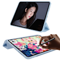 Miniatyrbild 2 av 5: För Xiaomi Pad 5 / Pad 5 Pro Skin Feel Matt Honeycomb Läder Case med Tri-fold fäste Light Pink