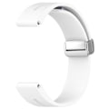 Miniatyrbilde 3 av 5: Silikon 26mm sammenleggbar sølvspenne klokkestropp for Garmin Fenix 7x/7x Solar/tactix 7 Pro White