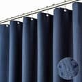Bruseforhæng, stof vaffelvævet, med 12 kroge Navy blue 180*180cm