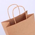 Miniatyrbilde 2 av 4: 100 stk Kraftpapirpose Håndtak Shopping Gjenbrukbare Gavevarer Bærevesker S