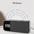 Miniatyrbilde 3 av 5: Digital Stereo FM Radio Vekkarklokke Nattlys Bluetooth Høyttaler 10W Trådløs Lader-Blå