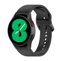 Miniatyrbillede 4 af 4: Silikone urrem til Samung Galaxy Watch4 40mm / 44mm fladt spænde Black