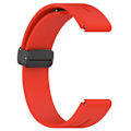 Miniatyrbillede 2 af 5: 20mm magnetisk silikonearmbånd til Samsung Galaxy Watch 6/6 Classic/5/4/huawei Watch Gt 3 42mm, urrem sort spænde Red