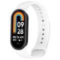 Miniatyrbilde 1 av 4: Klokkebånd med silikonplugg for Xiaomi Mi Band 8 White