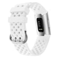 Miniatyrbilde 1 av 4: For Fitbit Charge 3 / 4 Hul firkantet silikonrem White