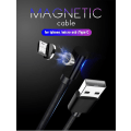 Pikkukuva 3 / 3: Magneettinen kaapeli, 3 in 1 L muotoiltu nylon USB pikalataus- ja tiedonsynkronointijohto LED-valolla, yhteensopiva mikro USB, C-tyypin älypuhelimen ja