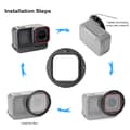 Miniatyrbillede 4 af 4: 52 mm UV-linsefilteradapterring med linsedæksel til Insta360 Ace Pro