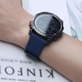Pikkukuva 5 / 5: Garmin Fenix 5 / 5X / 6X / 7X -älykellohihna 22 mm, kaksiväri, silikoni Dark Blue  Black