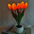 Miniatyrbillede 3 af 3: LED Tulipan Sengelampe til skrivebord - sikker læselampe til bryllup eller Valentinsdag H