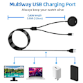 Miniatyrbild 5 av 5: Laddningsställ för laddare USB-laddningskabel Strömadapter för Fenix 5 5s 6 7 945 245