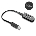 Miniatyrbilde 1 av 5: Ryra 3usb Port Hub Universal 3a Lader Converter Extension Mini Usb Docking Station Usb Hub Digital datakabel for datamaskin 120cm white