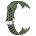 Miniatyrbillede 3 af 5: Dual-farvet silikoneurrem til Xiaomi Smart Band 8, med rustfrit stål-stik Army Green Black