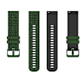 Miniatyrbilde 3 av 5: Klokkestropper for Garmin Vivoactive 4/Garmin Forerunner 255 klokkebånd Grid Texture erstatningsklokke Army Green Black G Garmin Forerunner 255