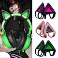 Miniatyrbilde 4 av 5: Kattøre-pynt til Razer Kraken V2-hodetelefoner Green