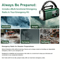 Miniatyrbild 5 av 5: 10 000 mAh nödradio: NOAA AM/FM väderradio med handvev (grön)