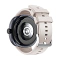 Miniatyrbillede 1 af 2: For Huawei Watch GT Cyber silikone urrem vandtæt blød udskiftningsrem med rustfrit stålspænde Apricot