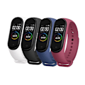 Pikkukuva 1 / 5: Rannekkeet Xiaomi Mi Smart Band 4 / Mi Band 3 - Värikäs korvaava rannekoru kadotuksenestävää silikonia, suunniteltu aktiivisuusrannekkeiden lisävarusteeksi (4 kpl)