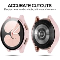 Miniatyrbilde 2 av 5: Glass+veske For Samsung Galaxy Watch 4 44mm 40mm Tilbehør Pc All-around Anti-fall Bumper Cover+skjermbeskytter Galaxy Watch4 Galaxy watch 4 40mm green