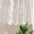 Miniatyrbillede 5 af 5: Gardiner Semi-transparent Bistro Gardin Semi-transparent Broderi Hvide Blomster Kort Gardin Til Køkken Stue Soveværelse Dør Gardin Blomst