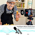 Miniatyrbild 3 av 3: Trådlös Mikrofon För Iphone Ipad, Trådlös Lavalier Mikrofon Med Brusreducering Automatisk