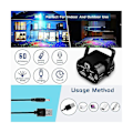 Miniatyrbilde 5 av 5: 7 Led Dj Sound Strobe Sta Projektor Usb Oppladbar For Owe