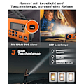 Miniatyrbild 3 av 5: Nödradio med NOAA-väder, Handvevad AM/FM-radio med SOS-larm (Orange)